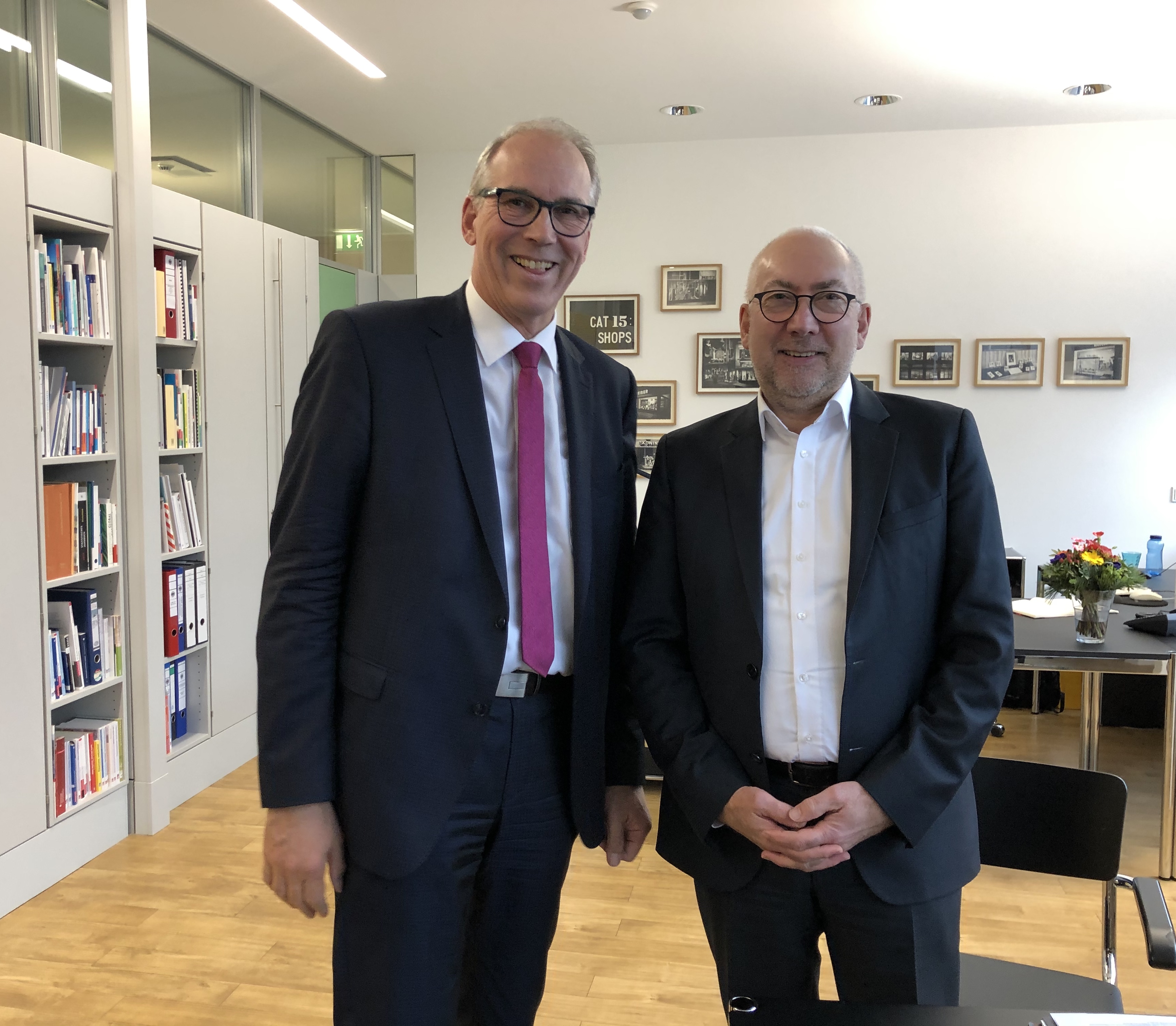 MITTELSTANDSVERBUND-Hauptgeschäftsführer Dr. Ludwig Veltmann und Staatssekretär Gerd Billen