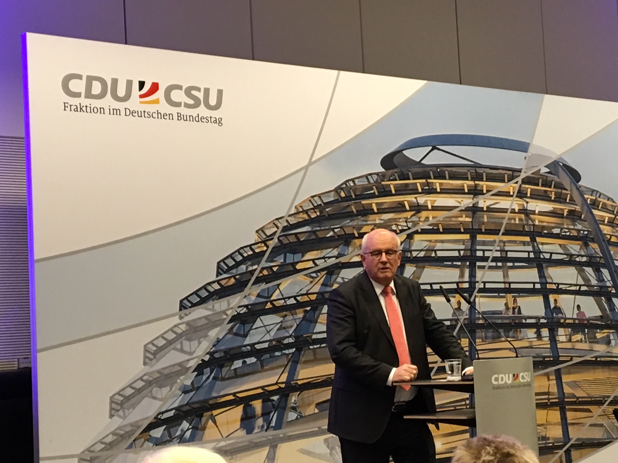 Fraktionsvorsitzender der CDU/CSU Herr Volker Kauder auf dem Innovationskongress in Berlin