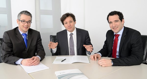 Der Vorstand der GES (v.l.): Holger von Dorn, Ulrich Berklmeir, Alexander Berger