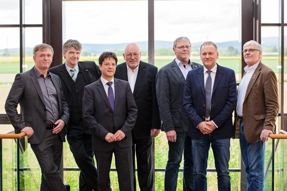 Vorstand und Aufsichtsrat EUROMOVERS SCE mbH (v.l.): Manfred Roggendorf, Uwe Lauer, Peter Baldeweg, Gustav Rick, Stephan Birkenseer, Steffen Wollmer, Lothar Schüten
