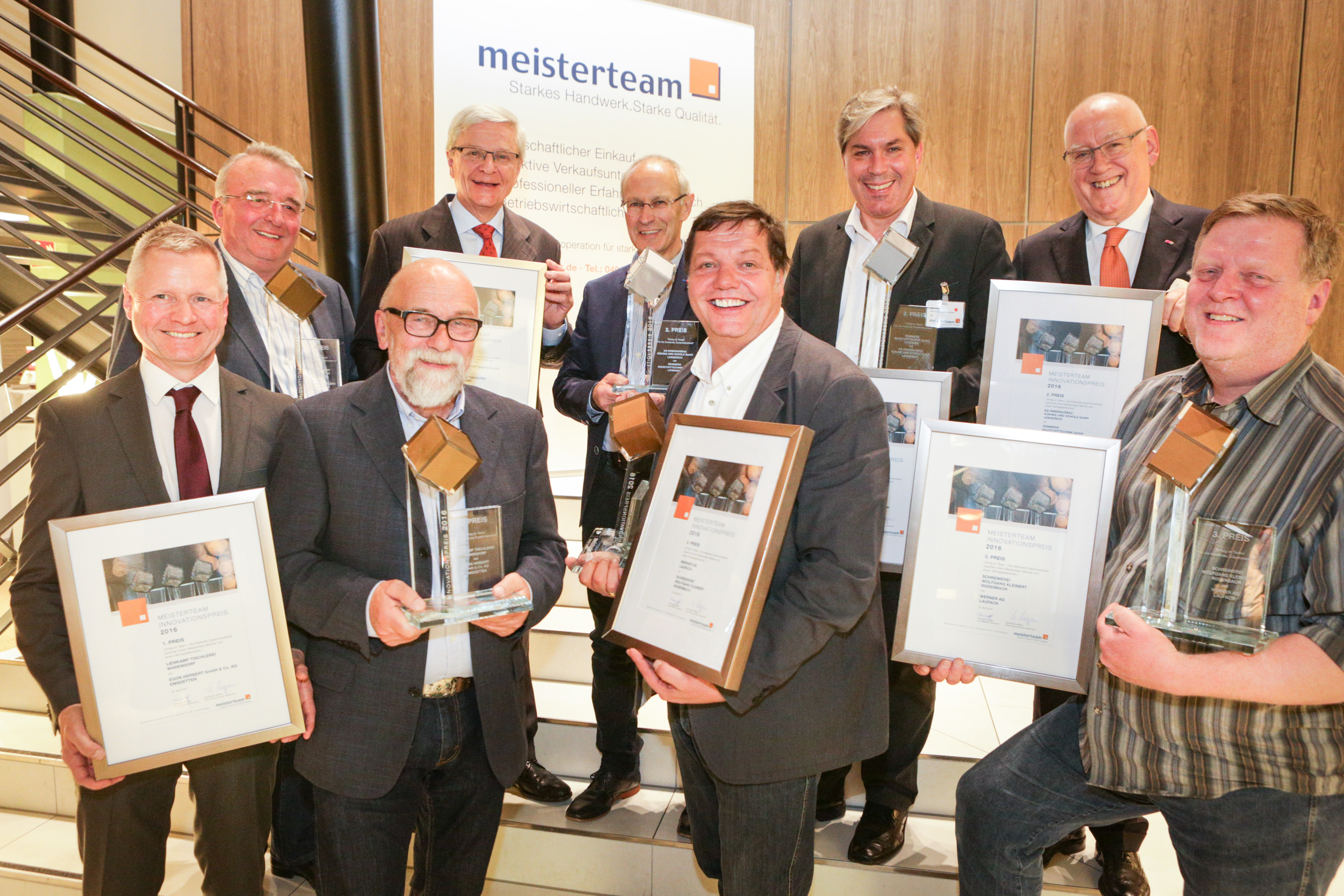 v.l.n.r.: Thomas Schley, Egon Herbert, Bernhard Lienkamp, Burkhard Leffers, Willi Scholz, Toni Werner, Uwe Löther, Reinhard Cordes, Wolfgang Kleinert