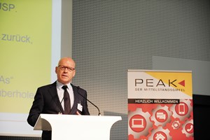Der Präsident des MITTELSTANDSVERBUNDES, Günter Althaus, zu seiner Eröffnungsrede auf dem Mittelstandsgipfel PEAK am 10. Mai 2017 in Berlin.
