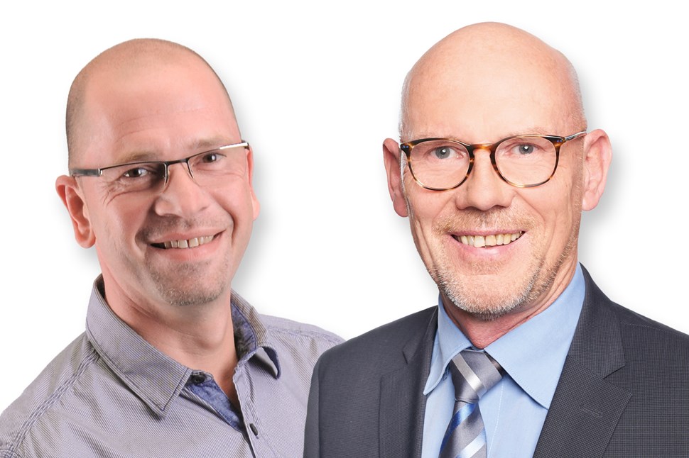 DIE6-Geschäftsführer Holger Kapanski und DIE6-Aufsichtsratsvorsitzender Heinrich Grübener 