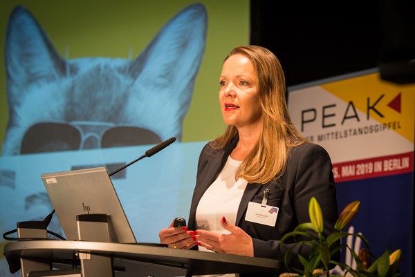 Julia Bangerth, Personalvorständin der DATEV eG, auf der PEAK 2019.