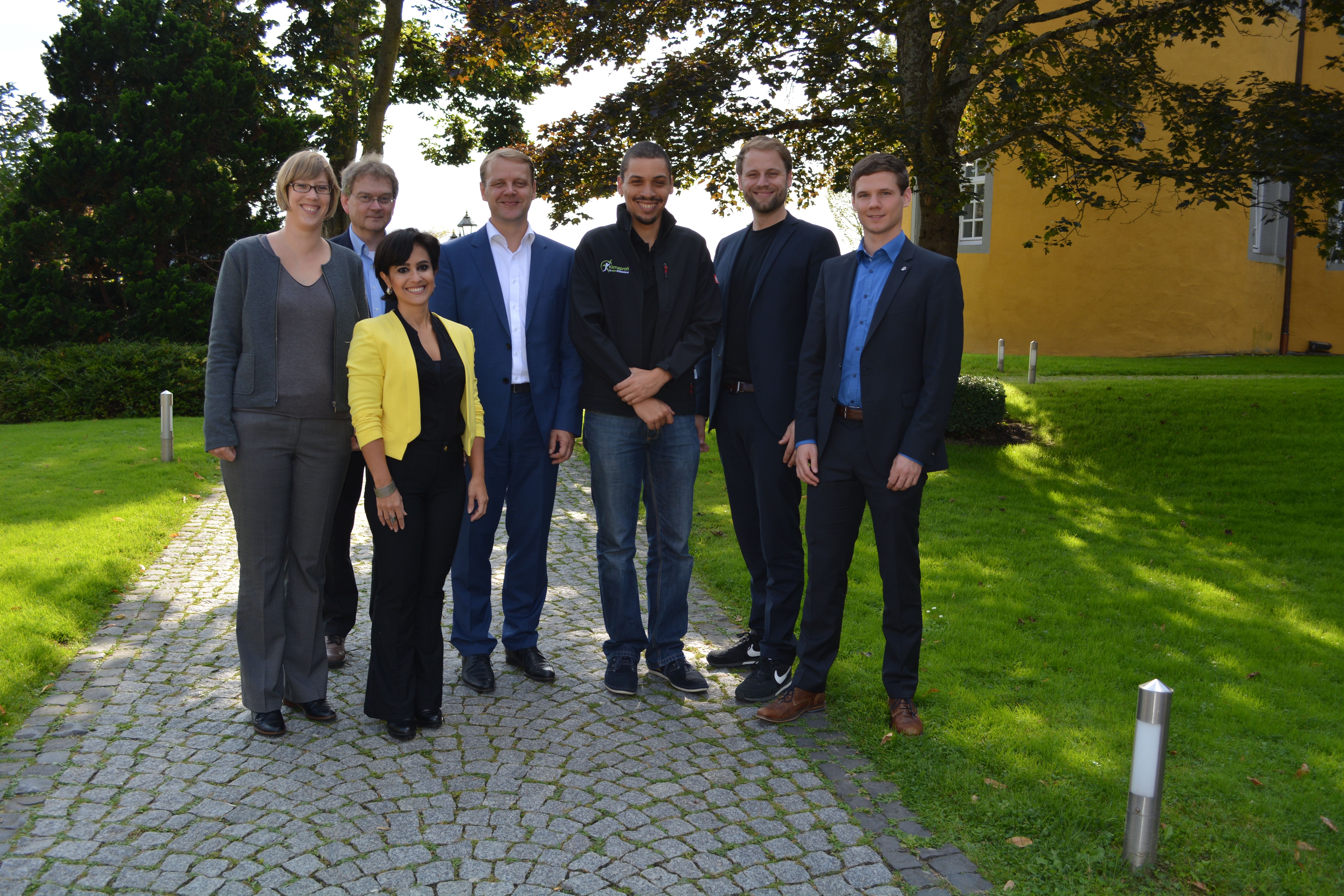Das Projektteam "Klimaprofi für den Mittelstand" am 22.09.2016 bei der ADG auf Schloss Montabaur.