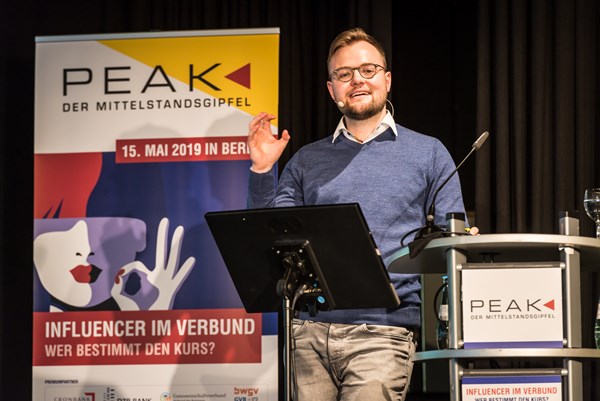 Martin Faltl, rechbird.io, gab Einblicke in die Welt des Influencer Marketings