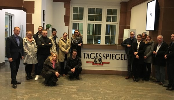 Der Arbeitskreis Öffentlichkeitsarbeit zu Besuch beim Tagesspiegel