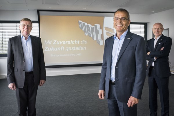 Der Vorstand der expert SE: Gerd-Christian Hesse, Dr. Stefan Müller (Vors.) und Frank Harder (v.l.n.r.)