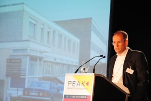 Kim Roether, Vorstandsvorsitzender der INTERSPORT Deutschland eG auf dem Mittelstandsgipfel PEAK